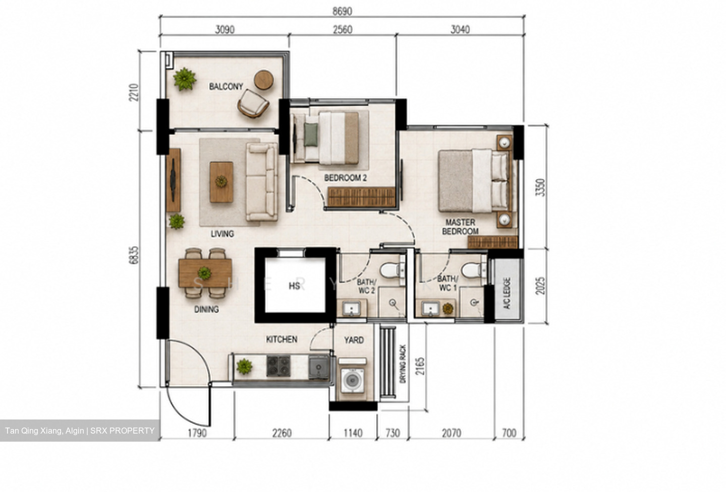 Blk 520A Centrale 8 At Tampines (Tampines), HDB 3 Rooms #573594101